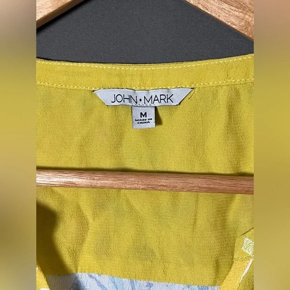 John Mark Women's M Colorful Multi Pattern Blouse - Picture 4 of 7